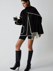 Tailored Jacket with Matching Scarf