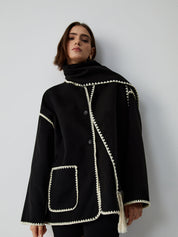 Tailored Jacket with Matching Scarf