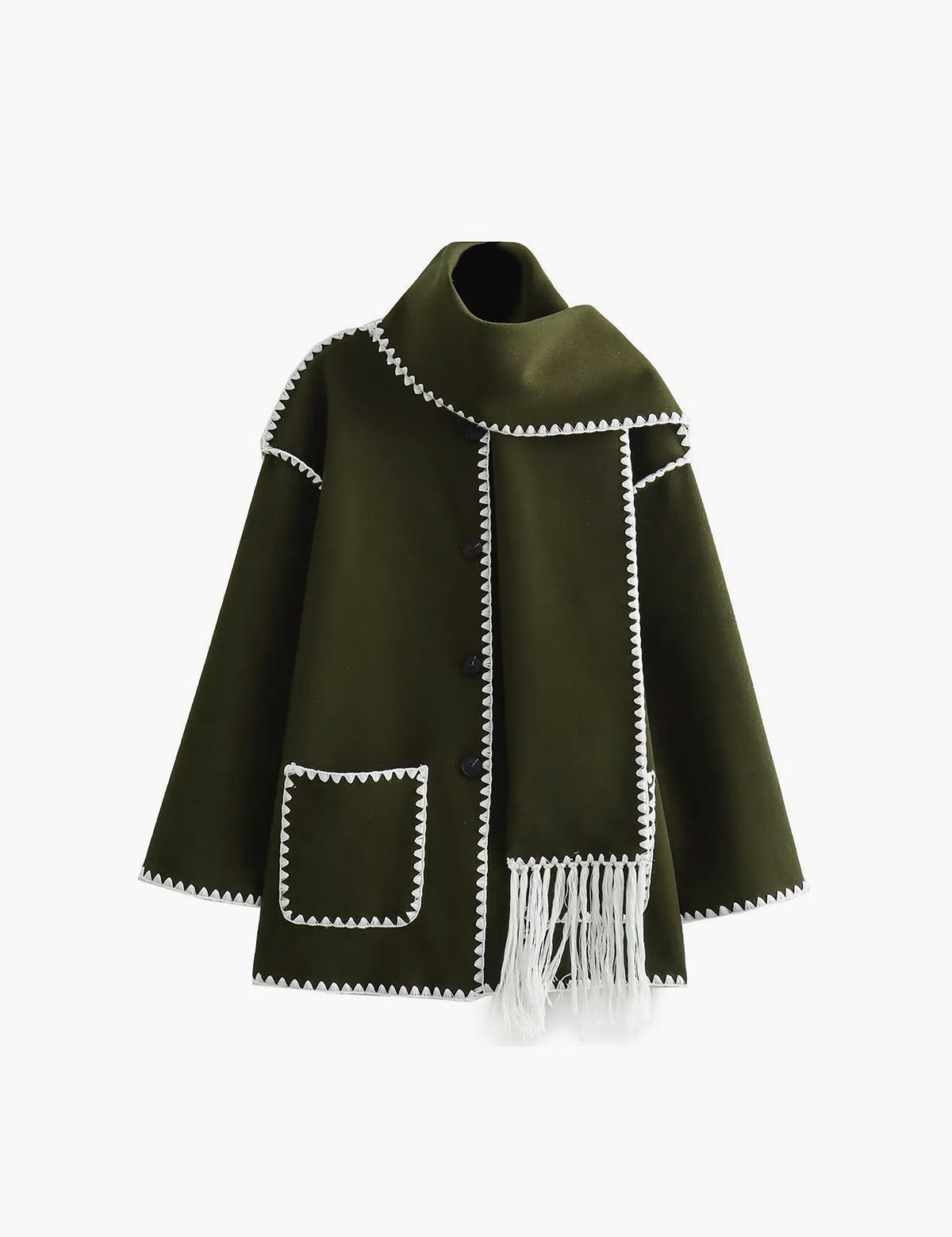 Tailored Jacket with Matching Scarf