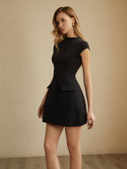 Structured High Neck Mini Dress