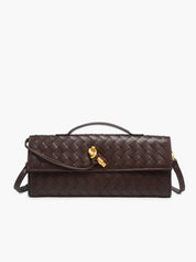 Woven Flap Clutch Handbag
