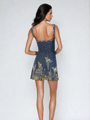 Butterfly Sequin Mini Dress