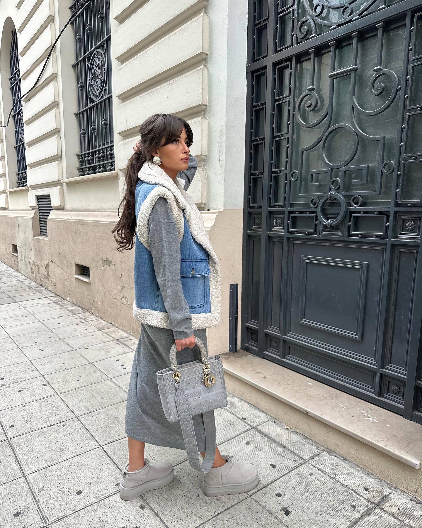 Vintage Shearling Denim Vest