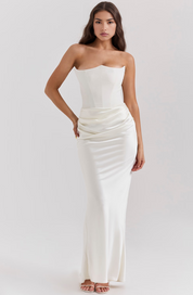Mia Strapless Corset Maxi Dress