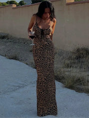 Leopard Pattern Maxi Dress