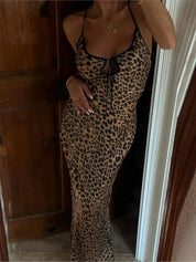 Leopard Pattern Maxi Dress
