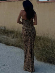 Leopard Pattern Maxi Dress