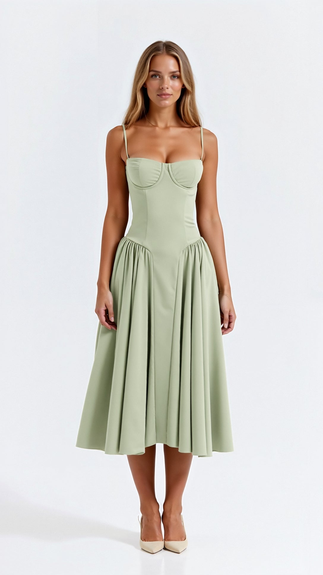 Odette Cute Corset Midi Dress