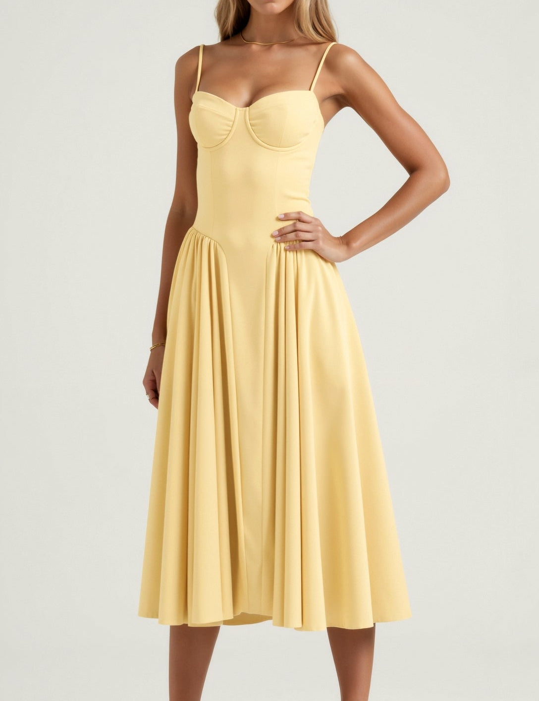 Odette Cute Corset Midi Dress