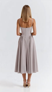 Odette Cute Corset Midi Dress
