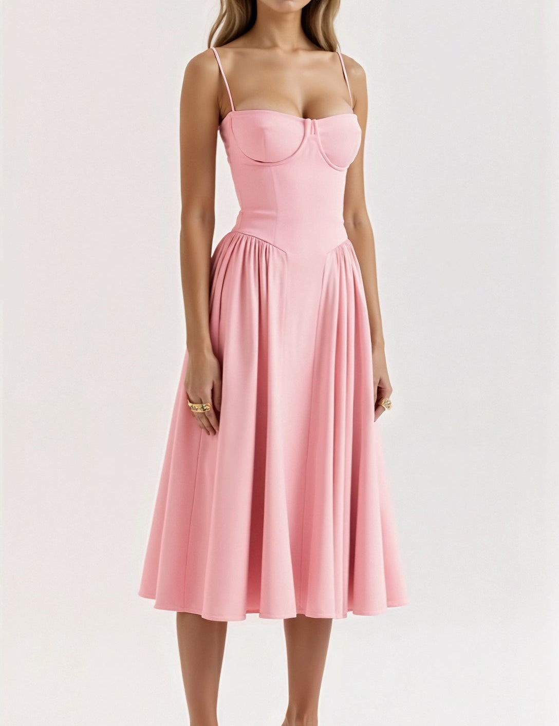 Odette Cute Corset Midi Dress