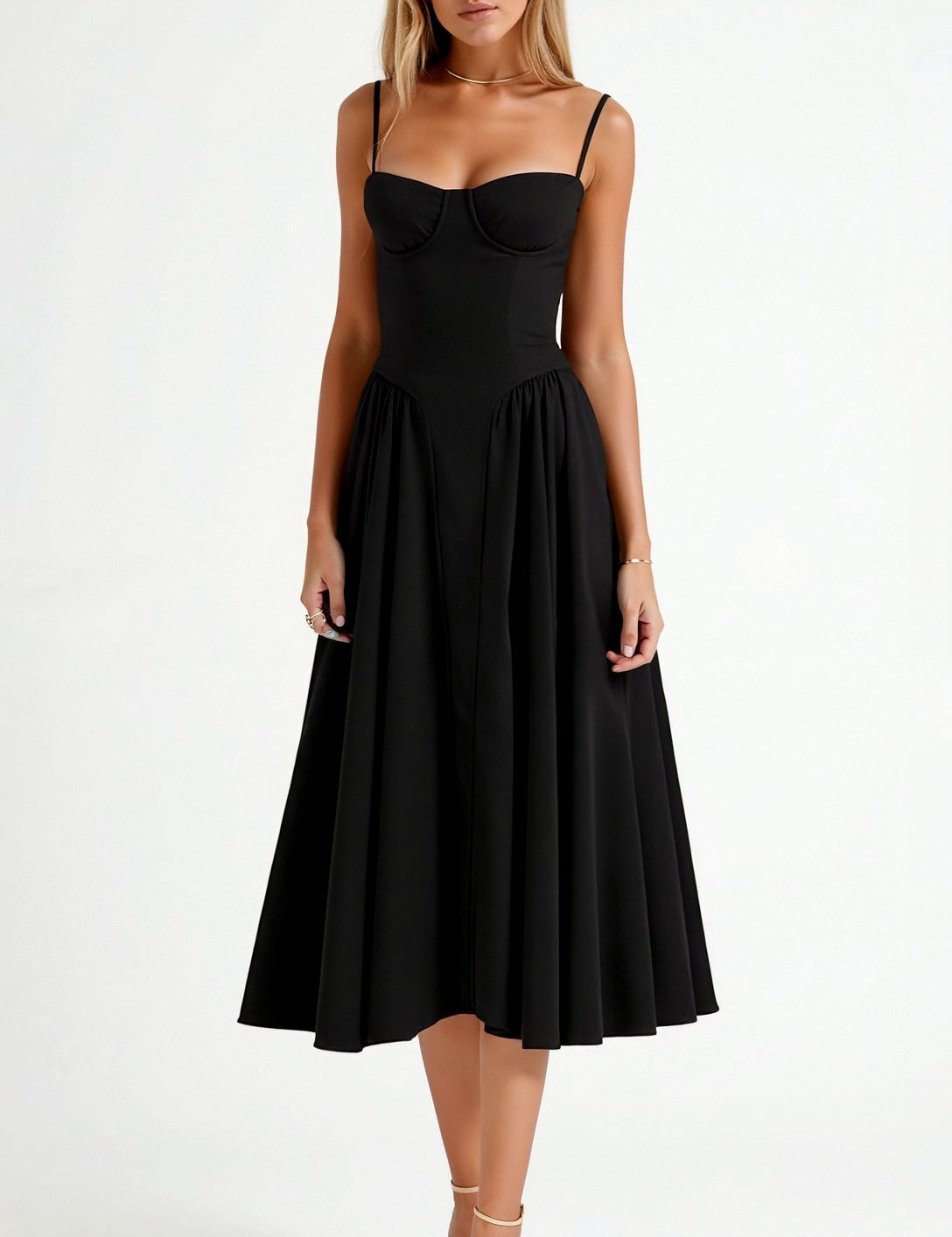 Odette Cute Corset Midi Dress