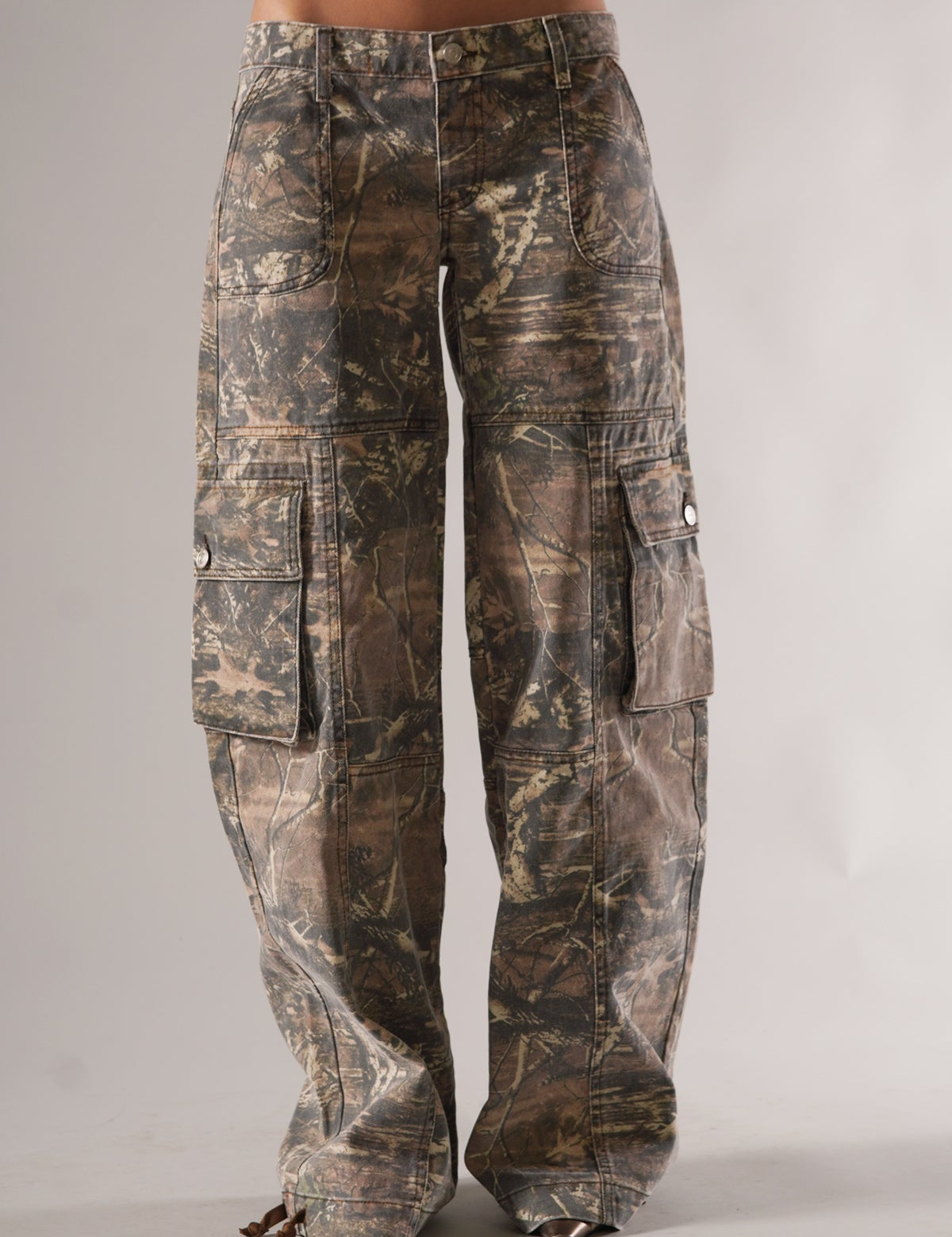 Camo Cargo Pants with Utility Pockets