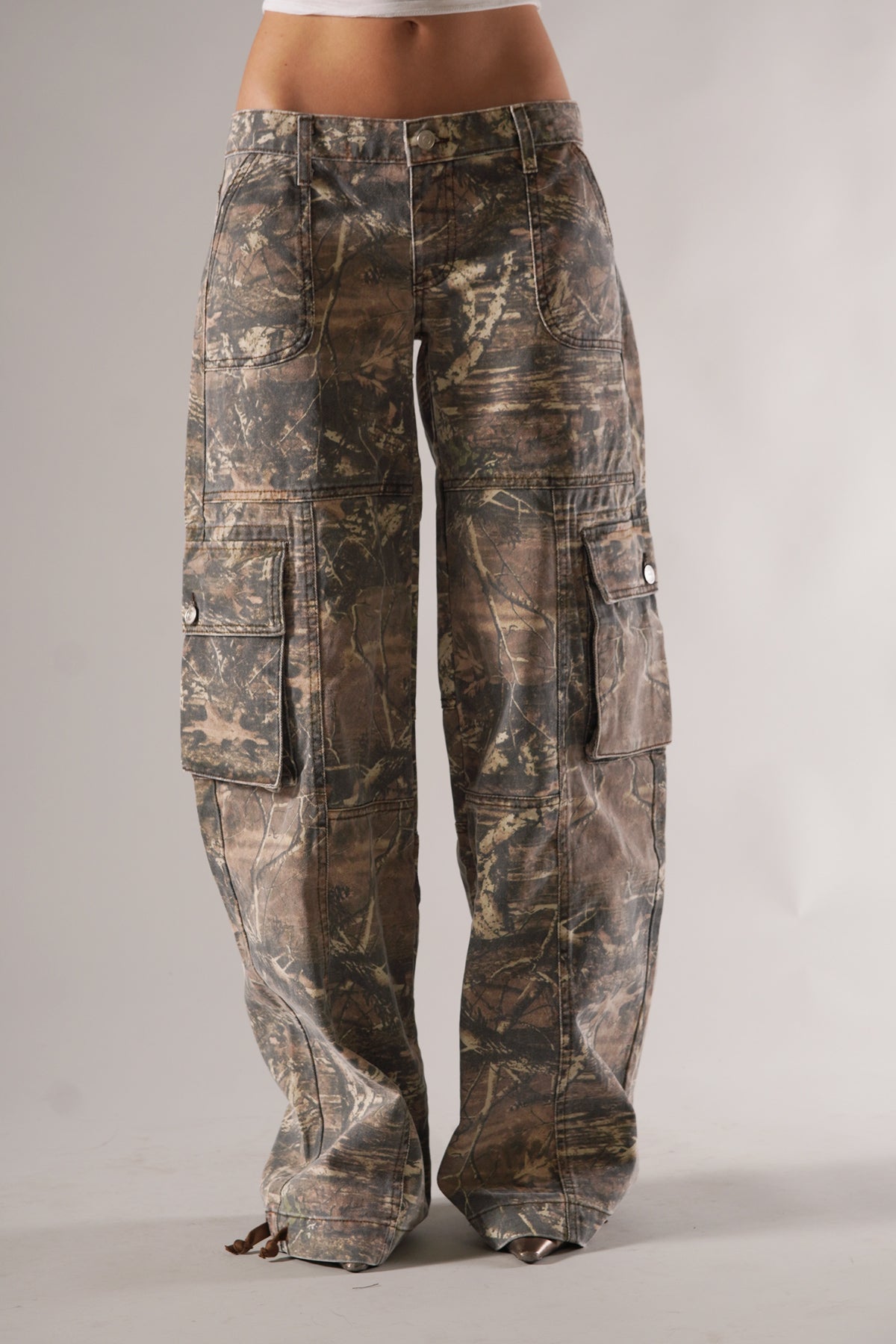 Camo Cargo Pants with Utility Pockets