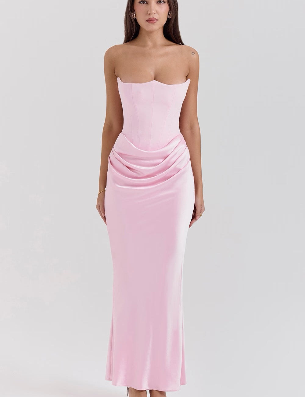 Mia Strapless Corset Maxi Dress
