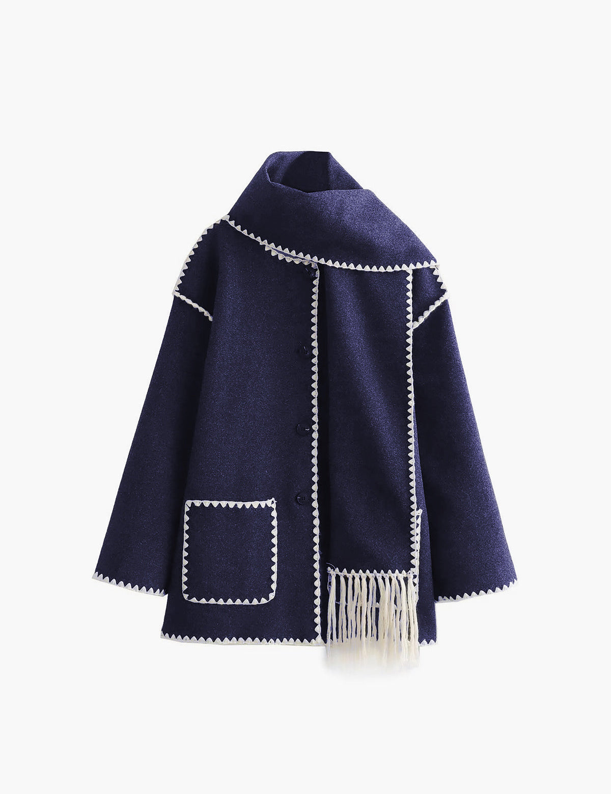 Tailored Jacket with Matching Scarf