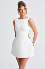 Cute Bow-Back Mini Dress