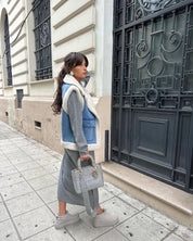 Vintage Shearling Denim Vest