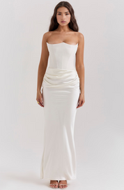 Mia Strapless Corset Maxi Dress