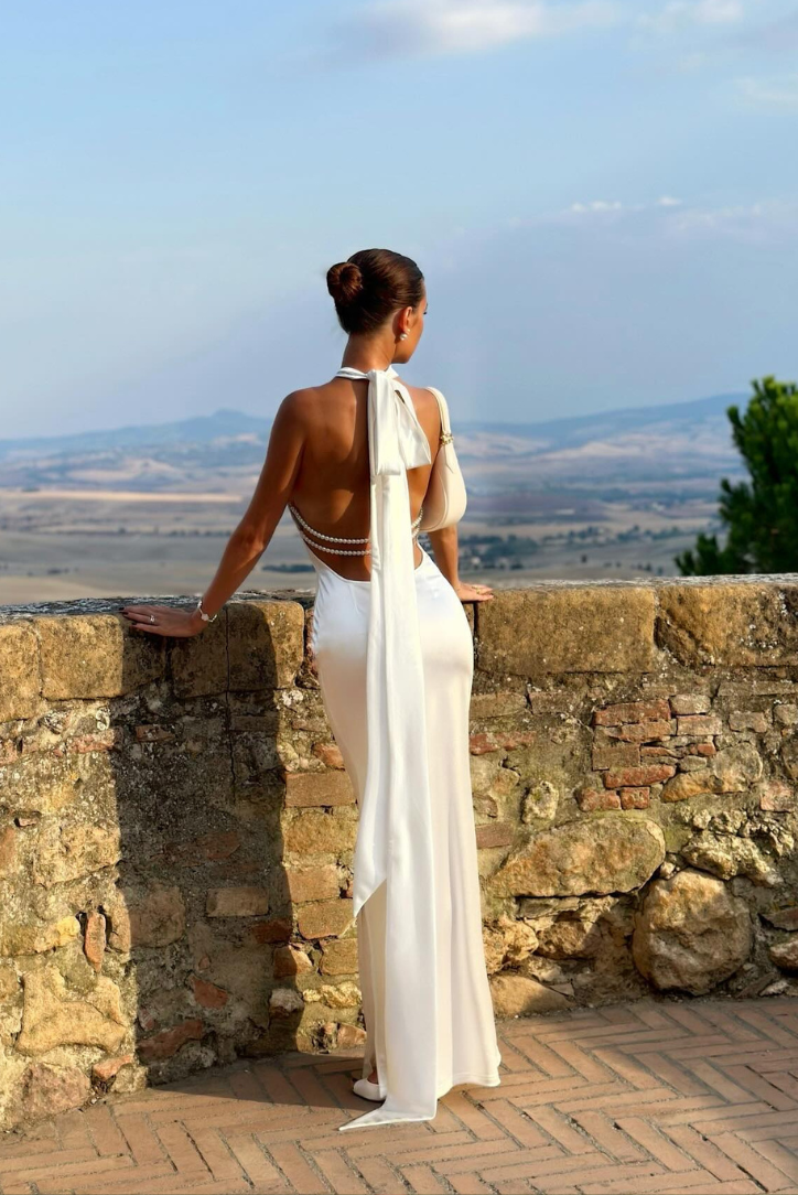 Priscilla Pearl Maxi Dress