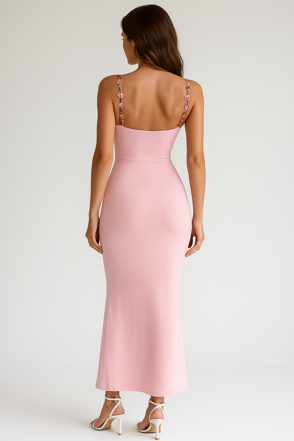 Flower Embroided Maxi Dress