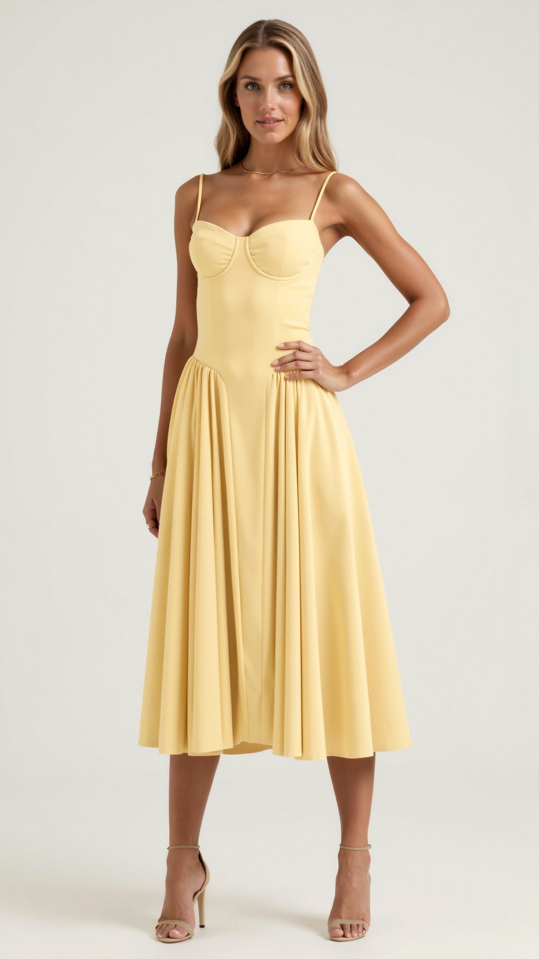 Odette Cute Corset Midi Dress