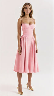 Odette Cute Corset Midi Dress