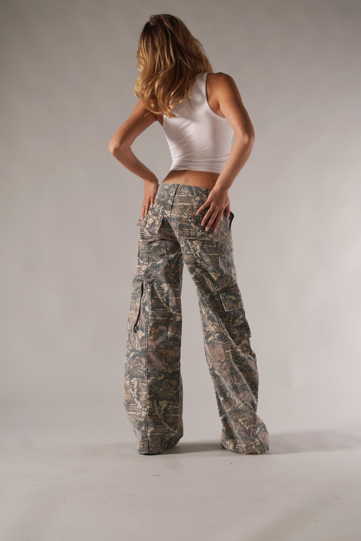Camo Cargo Pants with Utility Pockets